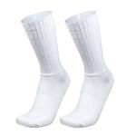 PRIOKNIKO Men's Cycling Socks - Compression Anti-Slip Silicone White Line Design, Perfect for Sports Running & Cycling, One Size 6-12