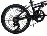 ZiZZO Campo 20" Folding Bike - 7-Speed Black