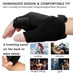 MOREOK Cycling Gloves Bike Gloves for Men/Women-[5MM Gel Pad] Half Finger Bicycle Biking Gloves for Cycling/Weight Lifting/Gym/Motorcycle/Rowing/Outdoor Sports-050-BLACK-XL