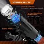 Semaho 2in 1 Rechargeable Helmet Light with Bracket Mount Night Bike Light Riding Safety 5 Warning Light Modes IP66 Waterproof Bicycle Light, 360° Rotatable Front Rear Lights, Mountain Bike Headlight