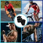 MOREOK Cycling Gloves Bike Gloves for Men/Women-[5MM Gel Pad] Half Finger Bicycle Biking Gloves for Cycling/Weight Lifting/Gym/Motorcycle/Rowing/Outdoor Sports-050-BLACK-XL