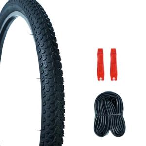 DUROMONDO 1 Pack 26x1.95 Mountain Bike Tires Set - 30TPI Puncture-Resistant MTB Tires with Inner Tube, 2 Tire Levers, High Grip Knobby Design for On, Off-Road Use, Daily Commuting(26x1.95inch)