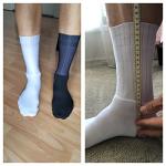 PRIOKNIKO Men's Cycling Socks - Compression Anti-Slip Silicone White Line Design, Perfect for Sports Running & Cycling, One Size 6-12