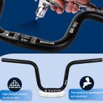 BUCKLOS Mountain Bike Handlebars 25.4mm - 120/160mm Rise MTB Aluminum Alloy Handlebar - 580mm High Rise Bicycle Riser HandleBars for E-Bike Folding Bike Downhill Racing.