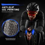 HTZPLOO Bike Gloves - Cycling Gloves with Anti-Slip Pad, Light Weight, Nice Fit, Half Finger (Blue, Medium)