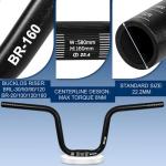 BUCKLOS Mountain Bike Handlebars 25.4mm - 120/160mm Rise MTB Aluminum Alloy Handlebar - 580mm High Rise Bicycle Riser HandleBars for E-Bike Folding Bike Downhill Racing.