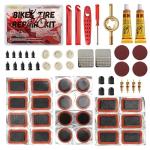 60Pics Bike Tire Repair Kit,Bicycle Inner Tube Patch Kit with Patches and Tire Levers ,Tubeless Tire Repair Rubber Nail with Box and Screwdriver,Convenient Kit for Mountain or Road Bike, Motorcycle