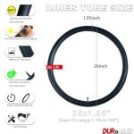 DUROMONDO 1 Pack 26x1.95 Mountain Bike Tires Set - 30TPI Puncture-Resistant MTB Tires with Inner Tube, 2 Tire Levers, High Grip Knobby Design for On, Off-Road Use, Daily Commuting(26x1.95inch)