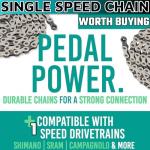 Single Speed Bike Chain，Bicycle Chain 1/2" x1/8" 114 Links,BMX Chain BMX Bike Chain Lowrider Bike Parts Chain Replacement for Road Mountain Bike/BMX/MTB