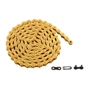 Bike Chain Single-Speed, Bicycle Chain 1 Speed, 1/2 × 1/8 inch,Golden (116L)
