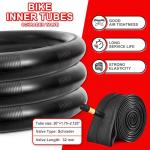 2 Pack 26 inch Bike Tires - 26 × 1.95 inch Folding Replacement Bicycle Tires for MTB Mountain Bike with 26 inch Schrader Valve Bike Tubes, 4 Tire Levers and 2 Rim Strips