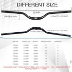 BUCKLOS Mountain Bike MTB Handlebars 25.4/31.8mm - 20/30/50/90/100/120/160mm Rise Aluminum Alloy Handlebar - 720/780mm Extra Long Bicycle Riser HandleBars for EBike Folding Bike Downhill Racing