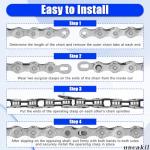 uncakil Bike Chain,9/18/27 Speed Mountain/Road Bike Chain,116 Links with Double X-Bridge Design & Anti-Rust Coating,Compatible with 8/9/16/18/24/27 Speed Bicycles
