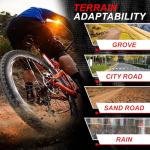 2 Pack 26 inch Bike Tires - 26 × 1.95 inch Folding Replacement Bicycle Tires for MTB Mountain Bike with 26 inch Schrader Valve Bike Tubes, 4 Tire Levers and 2 Rim Strips