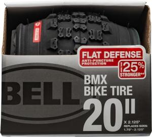 Bell Flat Defense BMX Bike Tire, 20" x 1.75-2.25", Black