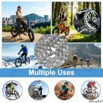 uncakil Bike Chain,9/18/27 Speed Mountain/Road Bike Chain,116 Links with Double X-Bridge Design & Anti-Rust Coating,Compatible with 8/9/16/18/24/27 Speed Bicycles