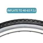 2-Pack Cruiser Bike Tires Set: Hycline 26x2.125 Inch Folding Replacement Bicycle Tires and Pair 26-inch Inner Tubes with Tire Levers for Beach or Urban City Commuter Bike-White Walled