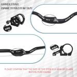 BUCKLOS Mountain Bike MTB Handlebars 25.4/31.8mm - 20/30/50/90/100/120/160mm Rise Aluminum Alloy Handlebar - 720/780mm Extra Long Bicycle Riser HandleBars for EBike Folding Bike Downhill Racing