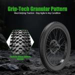 Mountain Bike Tires 26x1.95 Inch 2-Pack - Puncture-Resistant & Wear-Resistant Foldable Hybrid Tires with 2 Inner Tubes & Levers, Aggressive Tread for Trail, Commuter, Off-Road (26x1.95-30TPI)