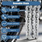 uncakil Bike Chain,9/18/27 Speed Mountain/Road Bike Chain,116 Links with Double X-Bridge Design & Anti-Rust Coating,Compatible with 8/9/16/18/24/27 Speed Bicycles