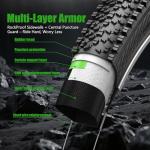 Mountain Bike Tires 26x1.95 Inch 2-Pack - Puncture-Resistant & Wear-Resistant Foldable Hybrid Tires with 2 Inner Tubes & Levers, Aggressive Tread for Trail, Commuter, Off-Road (26x1.95-30TPI)