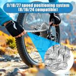 uncakil Bike Chain,9/18/27 Speed Mountain/Road Bike Chain,116 Links with Double X-Bridge Design & Anti-Rust Coating,Compatible with 8/9/16/18/24/27 Speed Bicycles
