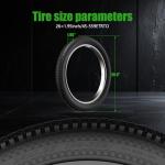 Mountain Bike Tires 26x1.95 Inch 2-Pack - Puncture-Resistant & Wear-Resistant Foldable Hybrid Tires with 2 Inner Tubes & Levers, Aggressive Tread for Trail, Commuter, Off-Road (26x1.95-30TPI)