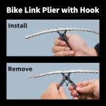 CUEQQY Bicycle Chain Suitable for Road Bikes, Mountain Bikes, City Bikes, Folding Bikes, and Electric Bikes (HUB Motor), 6/7/8 Speed, 126 Links with Quick Release