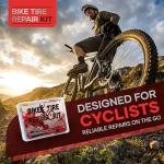 60Pics Bike Tire Repair Kit,Bicycle Inner Tube Patch Kit with Patches and Tire Levers ,Tubeless Tire Repair Rubber Nail with Box and Screwdriver,Convenient Kit for Mountain or Road Bike, Motorcycle