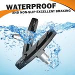 Alritz Bike Brake Pads Set, 6 PCS Road Mountain Bicycle V-Brake Blocks Shoes with Free Hex Wrench & Shims, No Noise No Skid, 70mm, for Front and Back Wheel (Black)