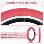 BALINGE 20 x 2.125 Bike tire 2 Pack 20 Bike tire Kids Bike Tires Folding Replacement Tires Fits Most Kids Bikes,BMX tire 20 inch,Pink,2 Tire