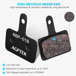 AGPTEK Bike Brake Pads, High-Performance Brake Pads, Disc Brake Pads & Spring for Mountain Bike Disc Brakes,Bike Pads Compatible with TRP Tektro Shimano Deore Br,(Semi-Metallic, Black)