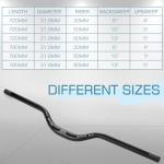 BUCKLOS Mountain Bike MTB Handlebars 25.4/31.8mm - 20/30/50/90/100/120/160mm Rise MTB Aluminum Alloy Handlebar - 720/780mm Extra Long Bicycle Riser HandleBars for E-Bike Folding Bike Downhill Racing