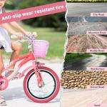 BALINGE 20 x 2.125 Bike tire 2 Pack 20 Bike tire Kids Bike Tires Folding Replacement Tires Fits Most Kids Bikes,BMX tire 20 inch,Pink,2 Tire