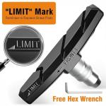 Alritz Bike Brake Pads Set, 6 PCS Road Mountain Bicycle V-Brake Blocks Shoes with Free Hex Wrench & Shims, No Noise No Skid, 70mm, for Front and Back Wheel (Black)