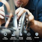 CUEQQY Bicycle Chain Suitable for Road Bikes, Mountain Bikes, City Bikes, Folding Bikes, and Electric Bikes (HUB Motor), 6/7/8 Speed, 126 Links with Quick Release