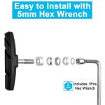 GPMTER 2 Pairs Bike Brakes Pads Set, 70mm for Cruiser MTB Mountain Bicycle Universal V-Brake Blocks with Hex Nut and Shims, No Noise No Skid