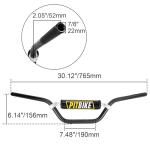 WEIYINGSI Universal 7/8 Inch 22mm Dirt Bike Handlebars, Upgraded Pit Bike Handlebar with Foam Pad for Motocross CRF YZF KXF KLX RMZ DRZ Pit Dirt Bike ATV Quad - Black