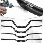 BUCKLOS Mountain Bike MTB Handlebars 25.4/31.8mm - 20/30/50/90/100/120/160mm Rise MTB Aluminum Alloy Handlebar - 720/780mm Extra Long Bicycle Riser HandleBars for E-Bike Folding Bike Downhill Racing