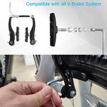 GPMTER 2 Pairs Bike Brakes Pads Set, 70mm for Cruiser MTB Mountain Bicycle Universal V-Brake Blocks with Hex Nut and Shims, No Noise No Skid