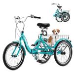 VIRIBUS 20-Inch 7-Speed Folding Tricycle for Adults