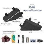 LuckyMoment Bike Repair Kit,Mini Bicycle Pump, Bike Tire Repair Tool Kit Contains 16-in-1 Tool, Water-Resistant Bike Triangle Pouch, Used for Mountain Bike and Road Bike.