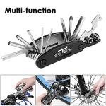 WOTOW Bike Repair Kit with Tire Pump, 2L Waterproof Bike Frame Bag for Phone Tools Accessories, 16 in 1 Multitool, Bike Glueless Patches Maintenance Essentials All in One Kits for Mountain Ebike (16)