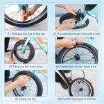 BALINGE 20 x 2.125 Bike tire 2 Pack 20 Bike tire Kids Bike Tires Folding Replacement Tires Fits Most Kids Bikes,BMX tire 20 inch,Pink,2 Tire