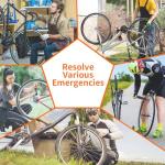 Kapsuen Bike Repair Kit - 16-in-1 Bike Multitool, Portable Bicycle Tools with Tire Patch Kit for Mountain Road Bikes Camping Travel (US)