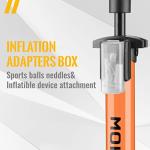 MOHEGIA Bike Floor Pump with Gauge,Air Bicycle Pump Inflator with High Pressure 160 PSI,Fits Schrader and Presta Valve/Orange