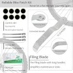 Bicycle Tire Repair Tool Kit & Bicycle Tire Pump, Home Bike Tool Portable Patches Fixes, Inflator, Maintenance for Camping Travel Essentials Tool Bag