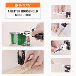 BIBURY Multitool Pliers, 18-in-1 Multi Tool with Safety Hammer, Safety Locking Design Stainless Steel Multifunction Pocket Knife for Outdoor, Survival, Camping, Hiking, Home Repair - Black