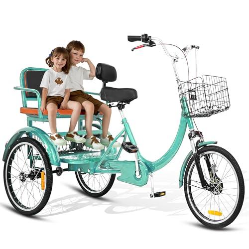 MOOITZ 20-Inch Adult Tricycle with Baskets