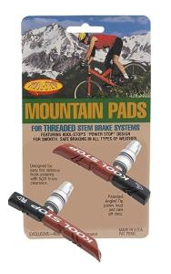 Kool-Stop Dual Compound Mountain Pads for Linear Pull Brakes Threaded,Black/Salmon
